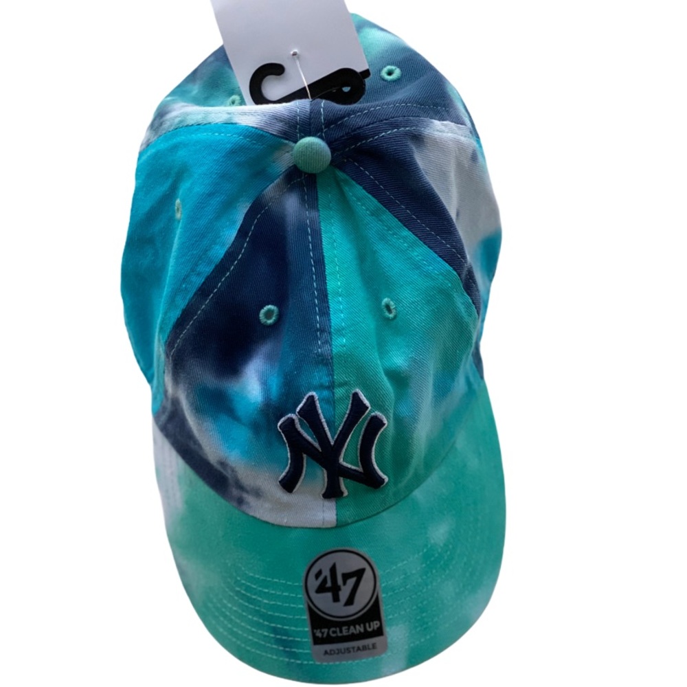New York Yankees 47 Blue Teal Tie Dye Baseball Cap - Picture 10 of 14